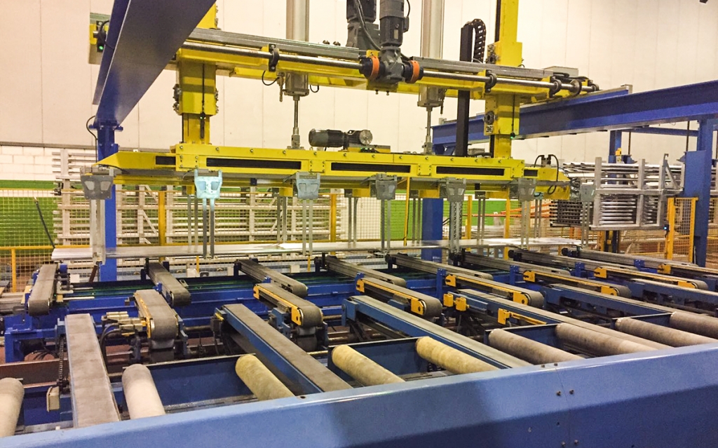 apilador automático perfiles aluminio