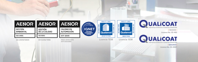 extrusión de aluminio de calidad certificada